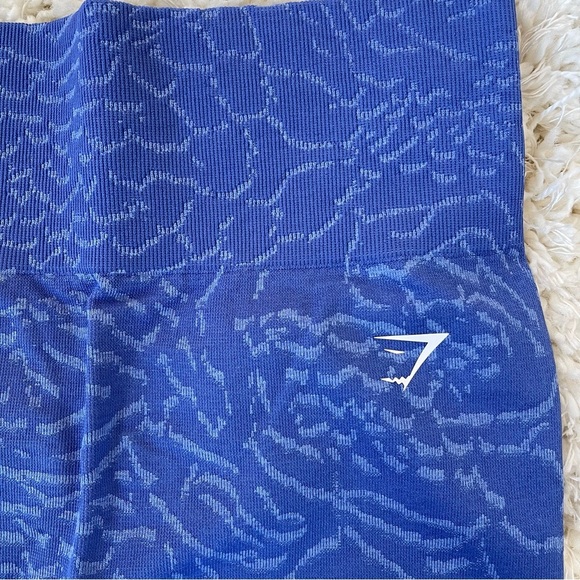 GYMSHARK Adapt Animal Seamless Cycling Shorts - Blue - Picture 3 of 9